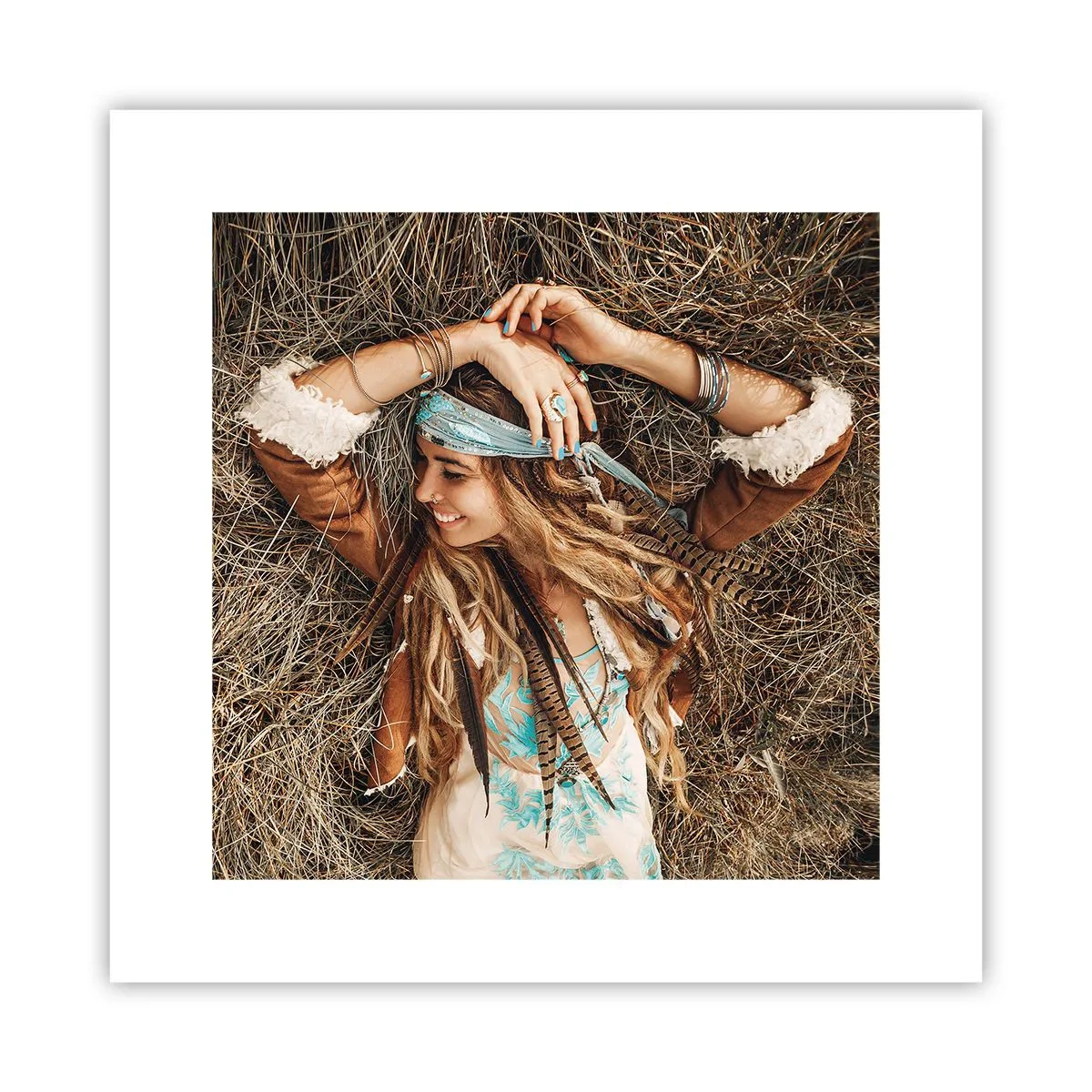 Plakat - På vej til kærlighedens sommer - 30x30 cm