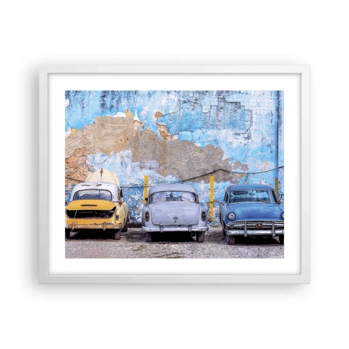 Plakat i hvid ramme - Møde for veteraner - 50x40 cm