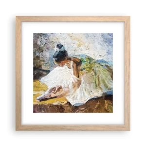 Plakat i ramme af lyst egetræ - Fra et maleri af Degas - 30x30 cm