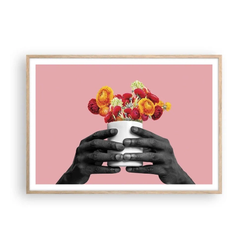 Plakat i ramme af lyst egetræ - Livets apotheose - 100x70 cm