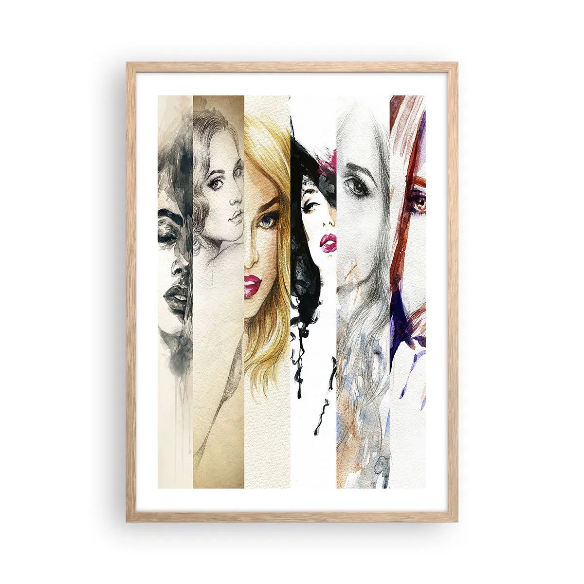 Plakat i ramme af lyst egetræ - Og det er altid DIG - 50x70 cm