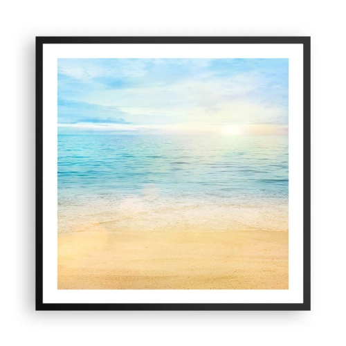 Plakat i sort ramme - Det store blå - 60x60 cm