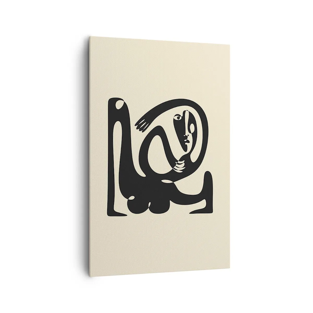 Lærredstryk - Billede på lærred - Næsten Picasso - 80x120 cm