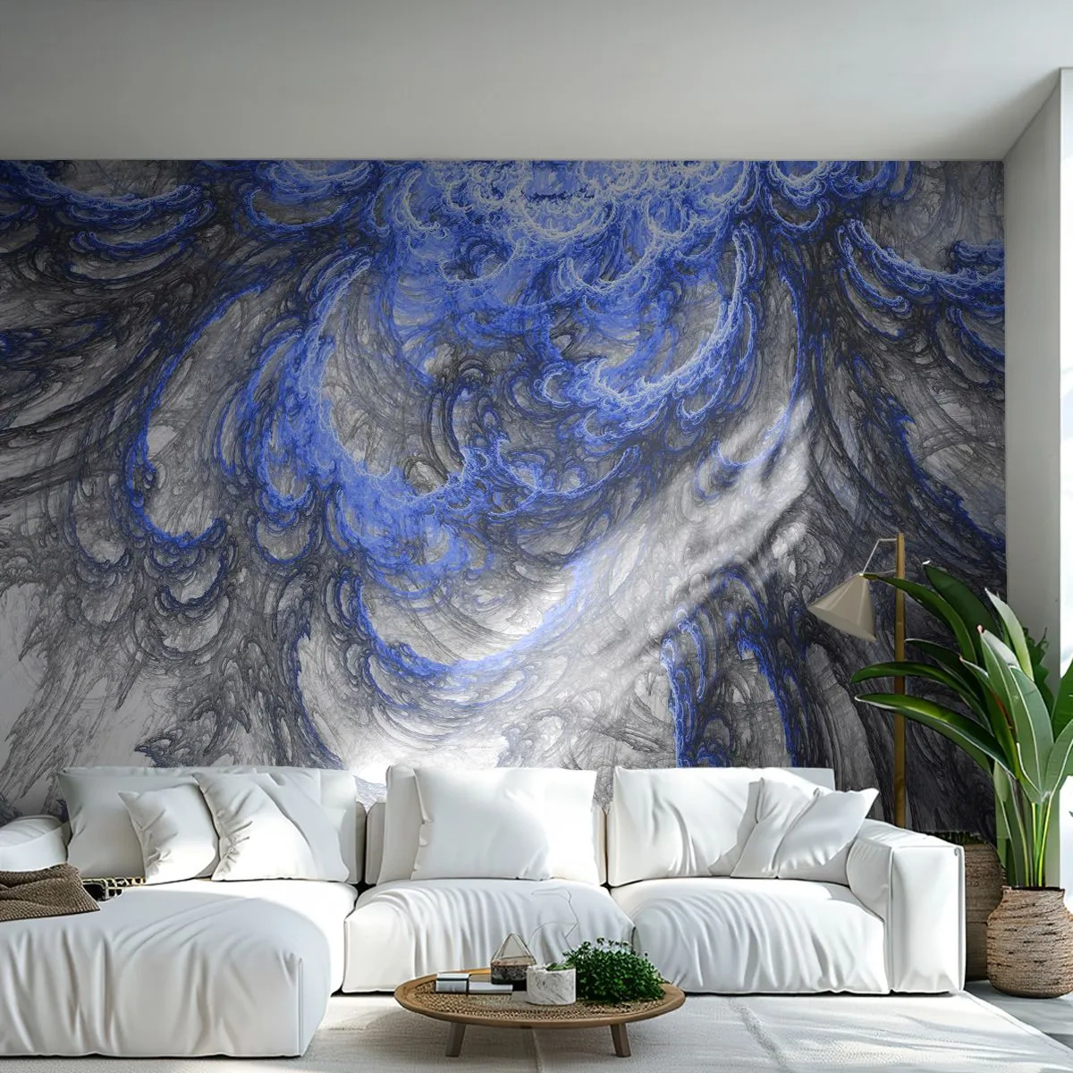Fototapet Premium Canvas - En bølges fødsel - Abstraktion, Stykke, Moderne mønster - 200x140 cm