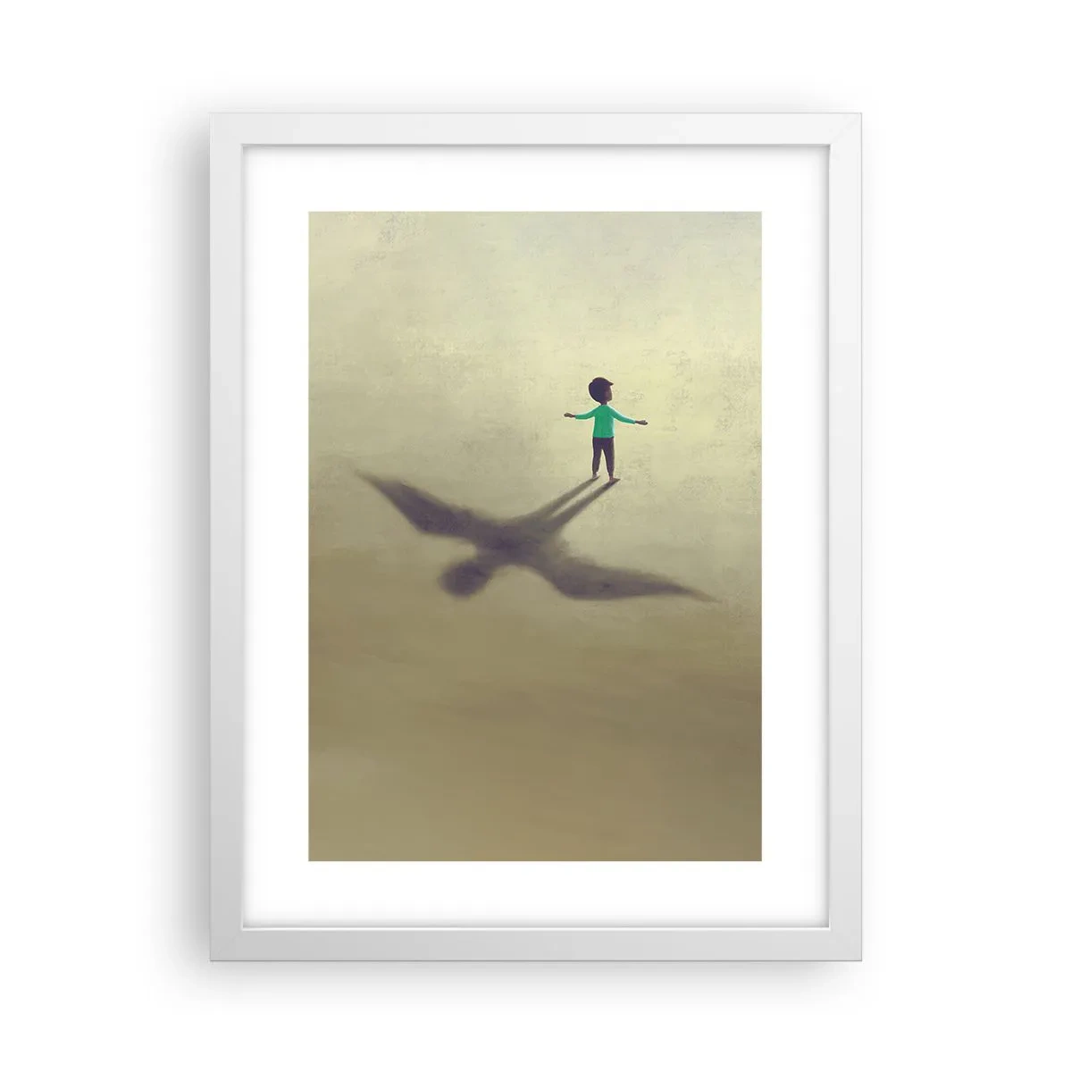 Plakat i hvid ramme - Fremtidens helt - 30x40 cm