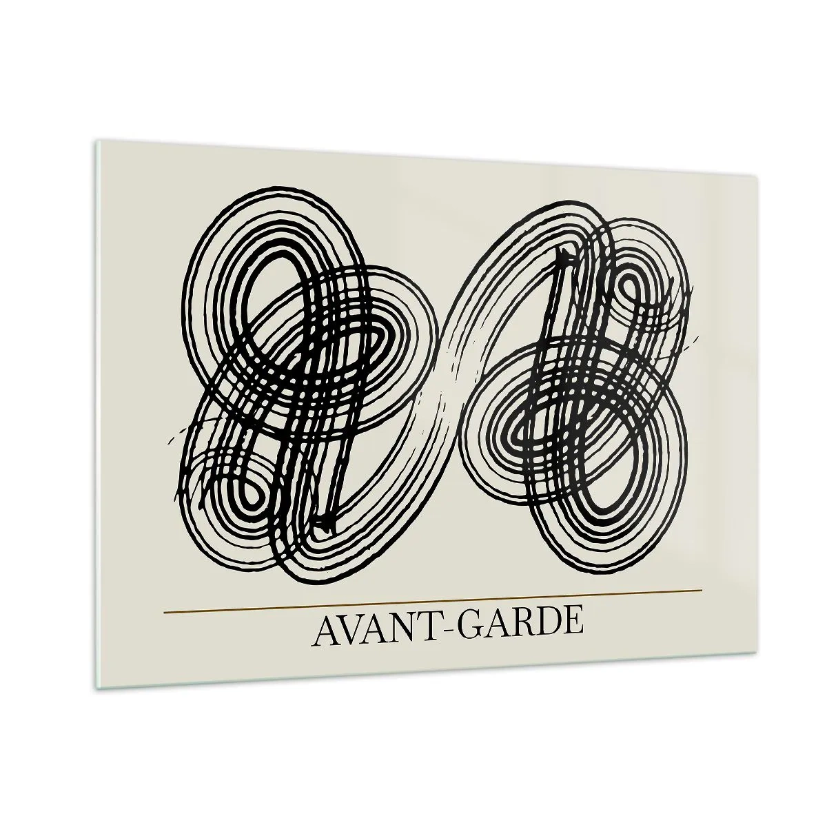 Billede på glas - Det kom ud spontant - 100x70 cm