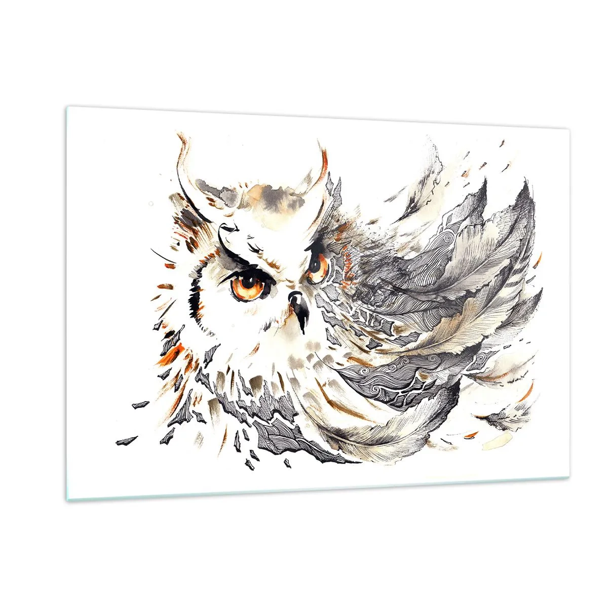 Billede på glas - Hun kom fra den magiske verden - 120x80 cm