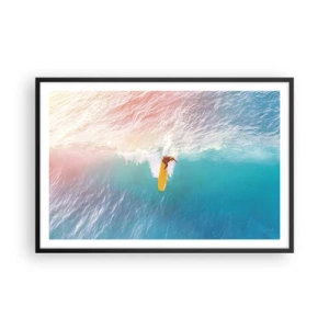 Plakat i sort ramme - Ocean rytter - 91x61 cm