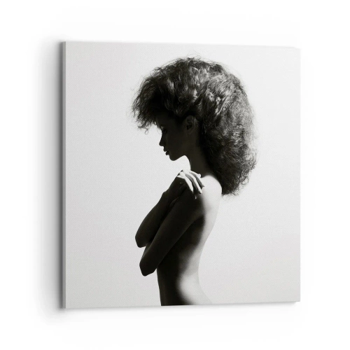 Lærredstryk - Billede på lærred - Som en blomst på en slank stilk - 70x70 cm