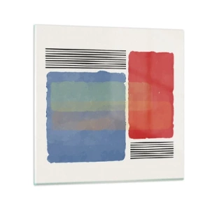 Billede på glas - Geometriens ånd og bogstav - 30x30 cm