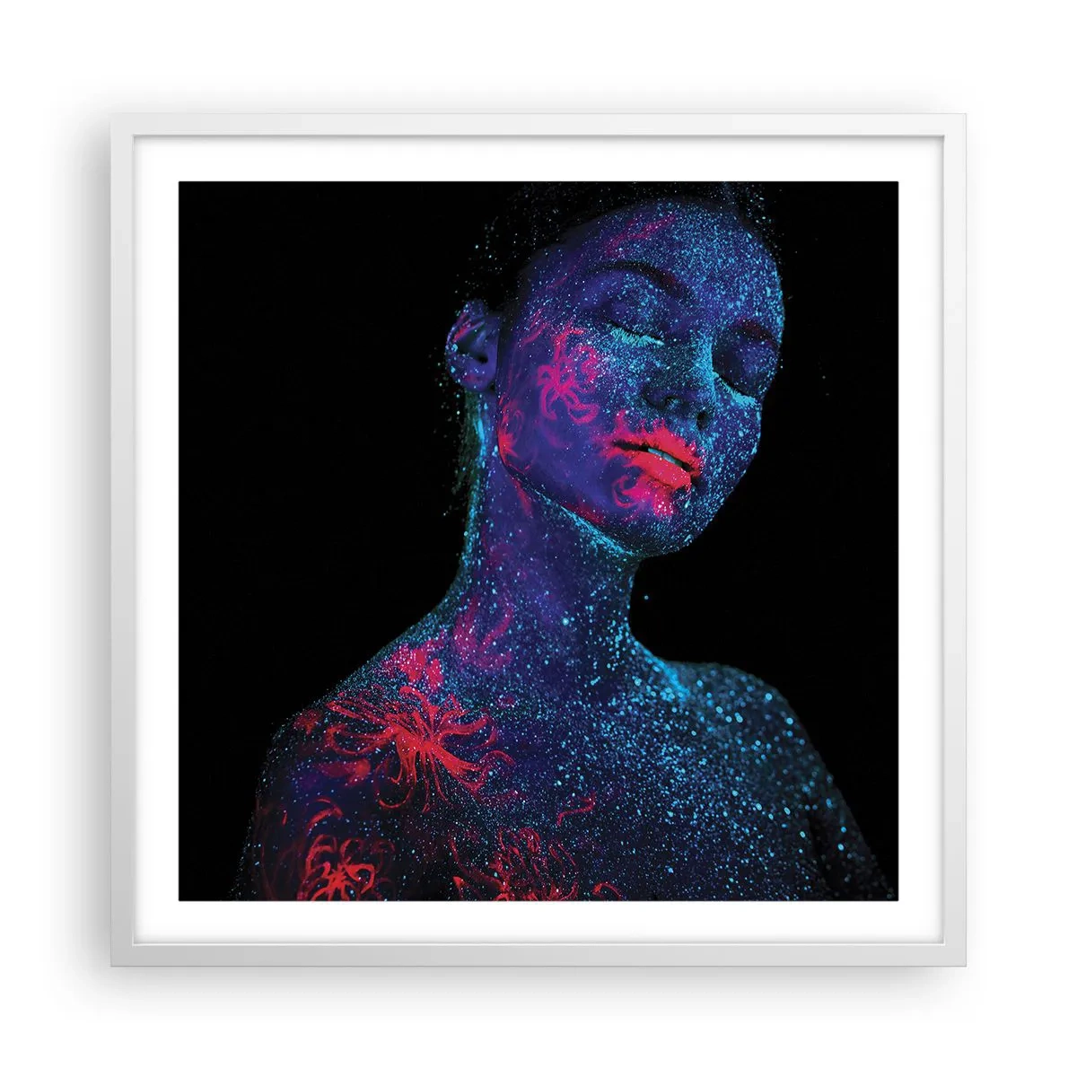 Plakat i hvid ramme - I stjernestøv - 60x60 cm