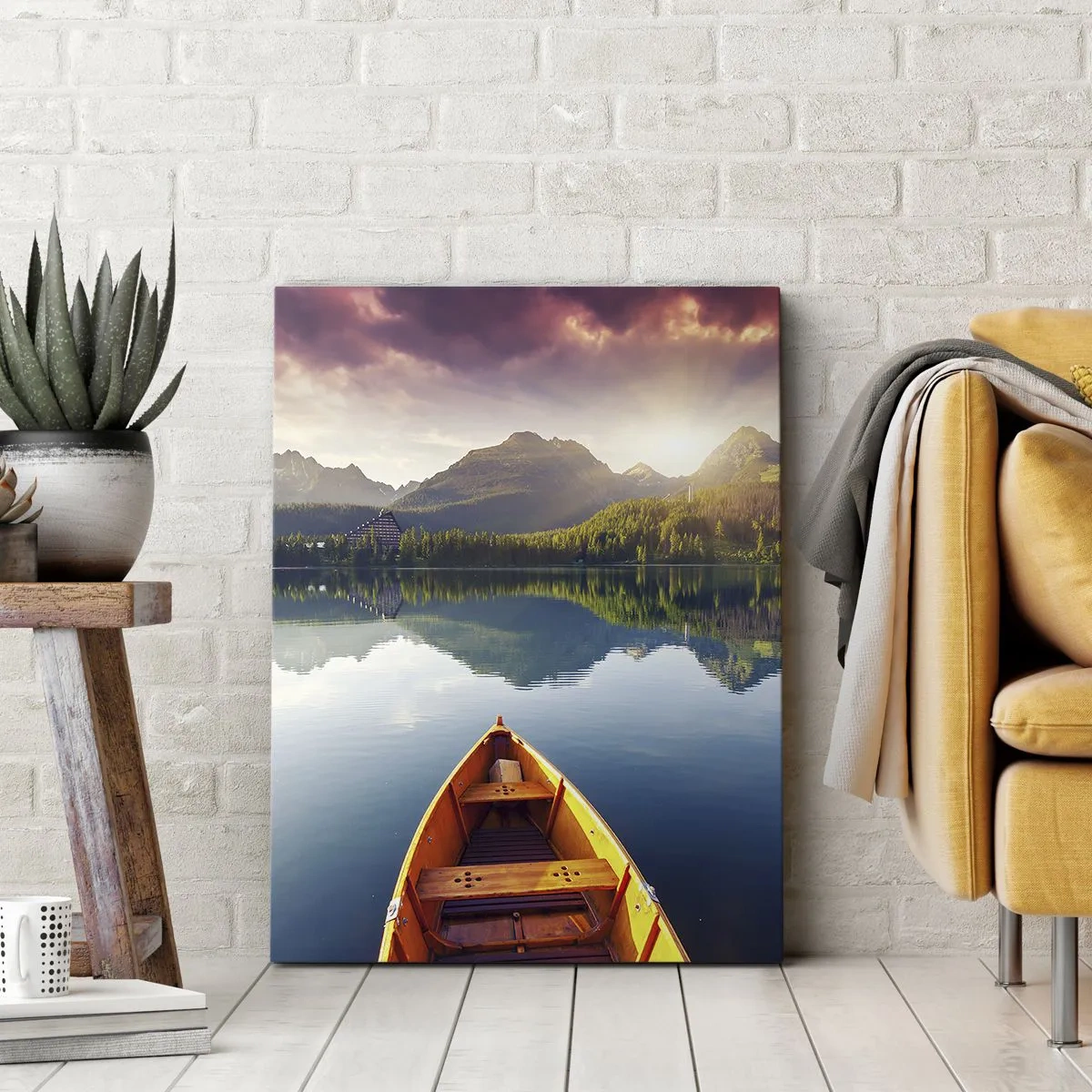 Lærredstryk - Billede på lærred - Intet imod naturen - 55x100 cm