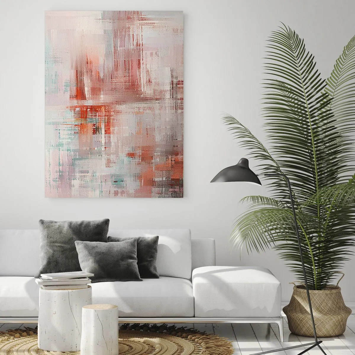 Billede på glas - Diset. Hvor er dog det lyserødt - 80x120 cm