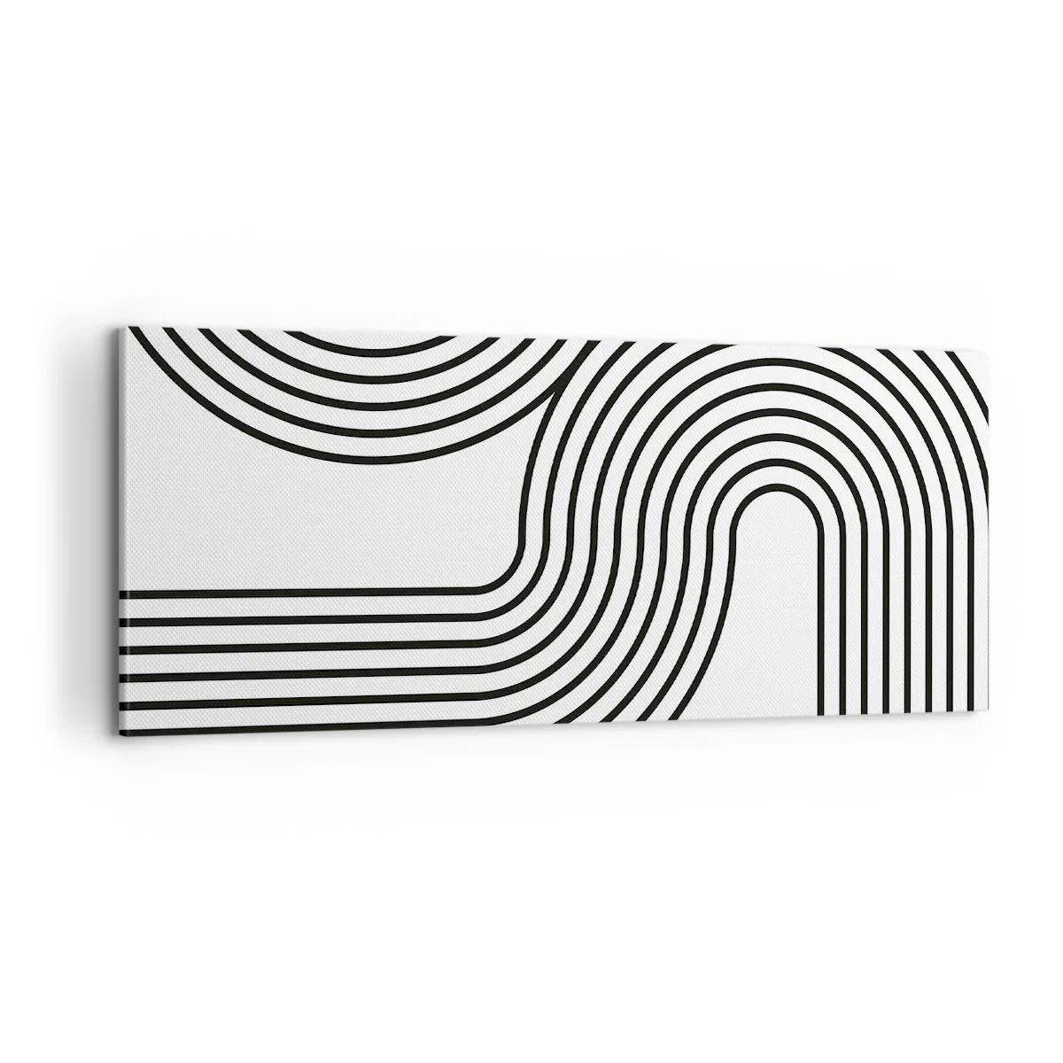 Lærredstryk - Billede på lærred - På en kurve - 100x40 cm