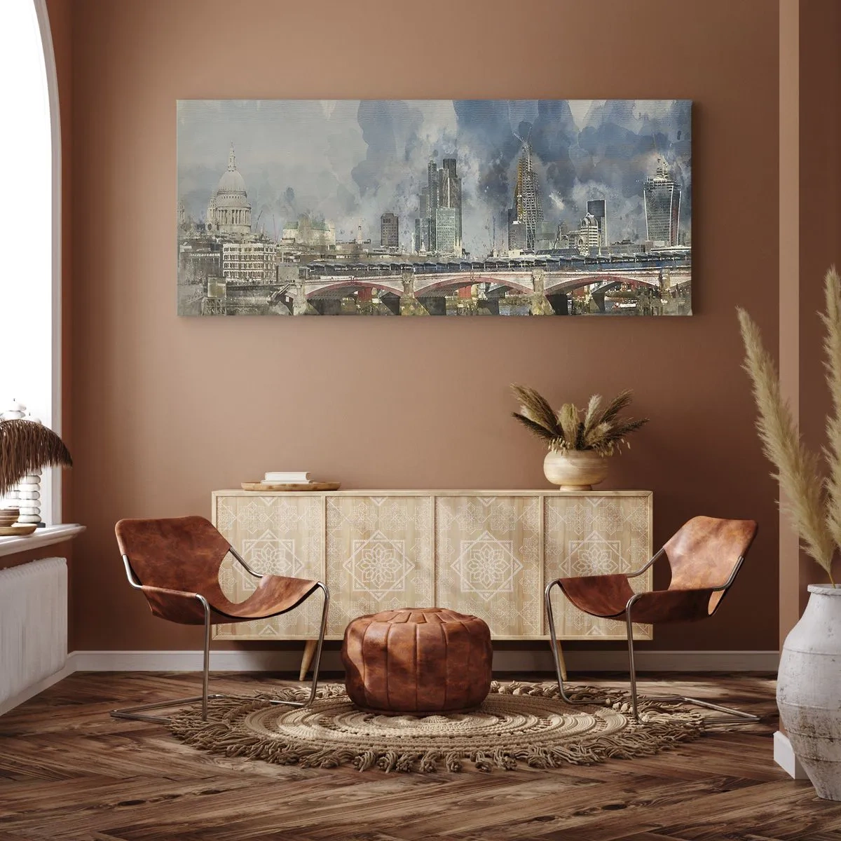 Lærredstryk - Billede på lærred - London i al sin pragt - 140x50 cm