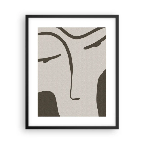 Plakat i sort ramme - Som fra et Modigliani-maleri - 40x50 cm