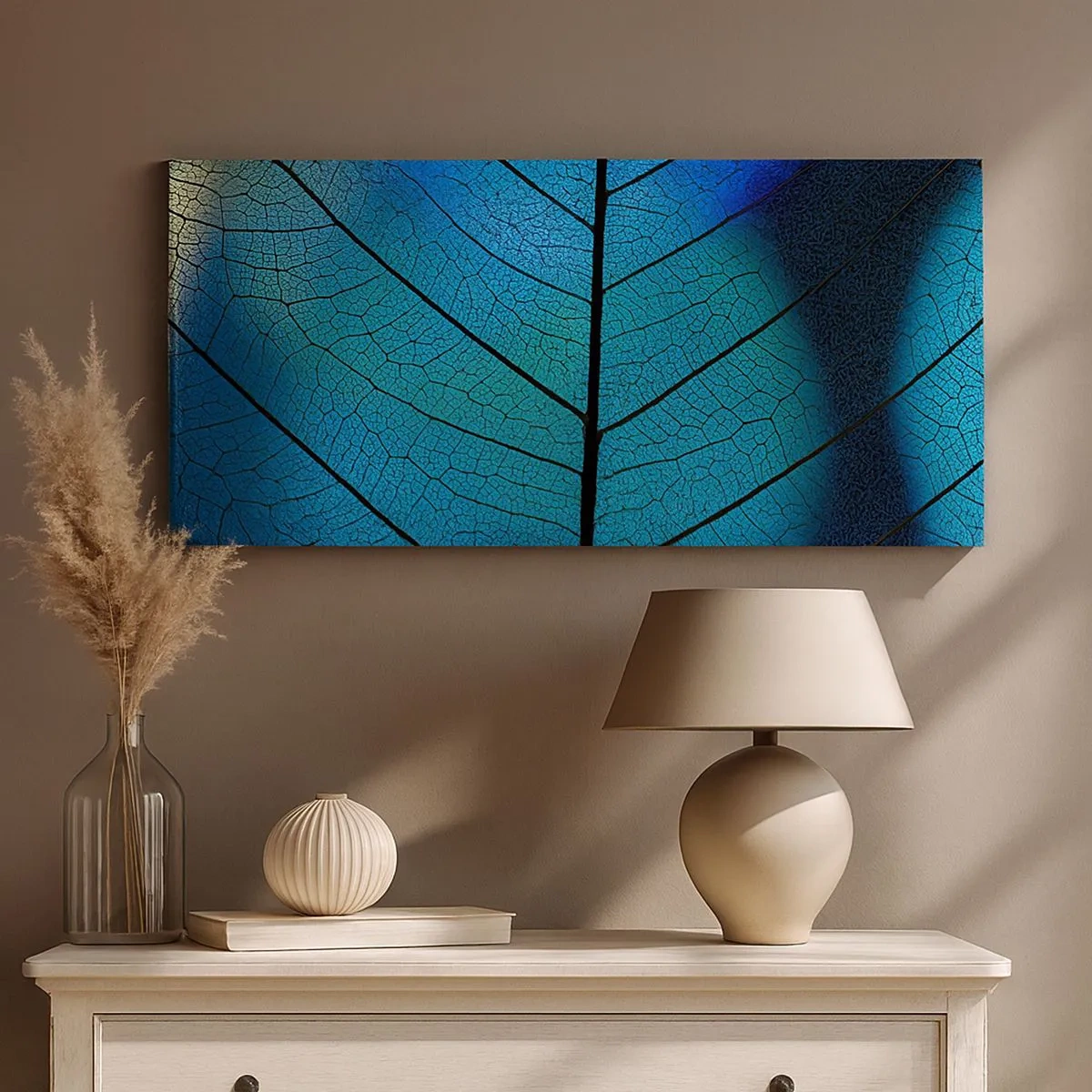 Lærredstryk - Billede på lærred - Indviklet konstruktion - 100x40 cm