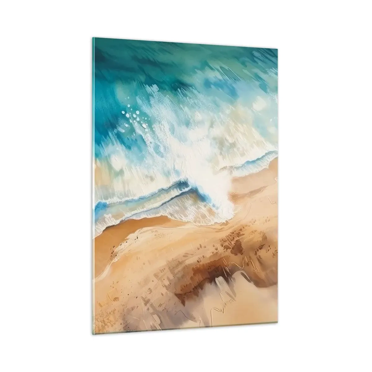 Billede på glas - Tilbagevendende bølge - 50x70 cm