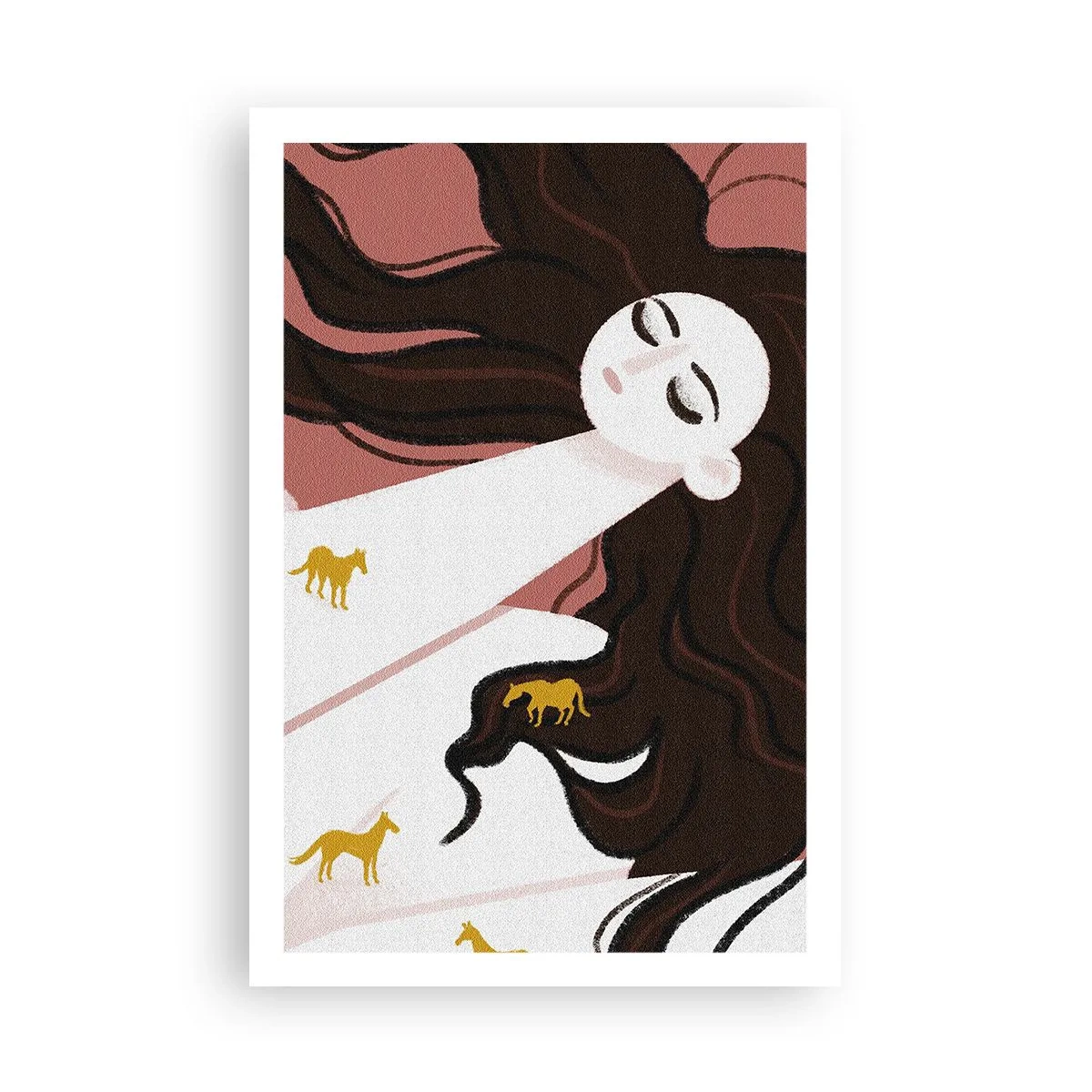 Plakat - Drøm om en gylden hest - 61x91 cm