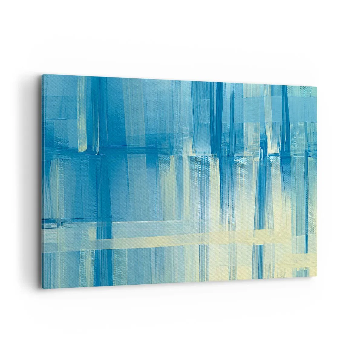 Lærredstryk - Billede på lærred - Komposition i turkis - 120x80 cm