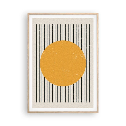Plakat i ramme af lyst egetræ - Enkelthedens kraft - 70x100 cm