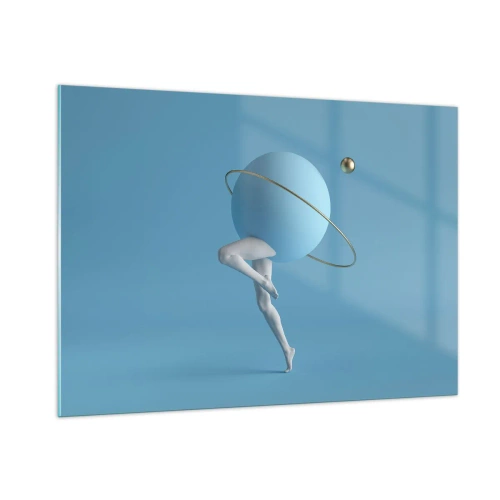 Billede på glas - Og planeterne går amok - 100x70 cm