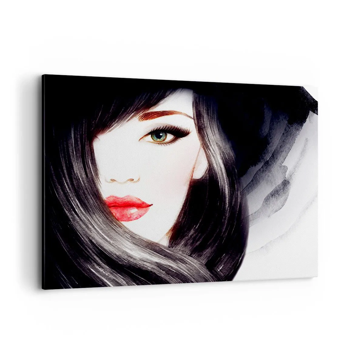 Lærredstryk - Billede på lærred - Safir blik - 120x80 cm