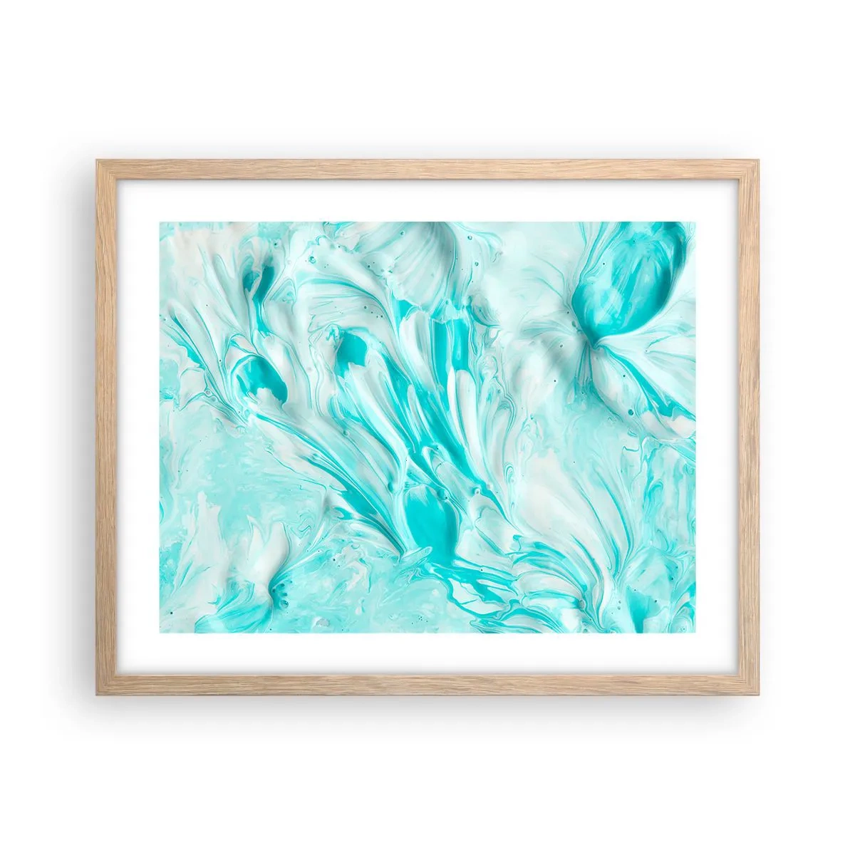 Plakat i ramme af lyst egetræ - For altid sammen - 50x40 cm