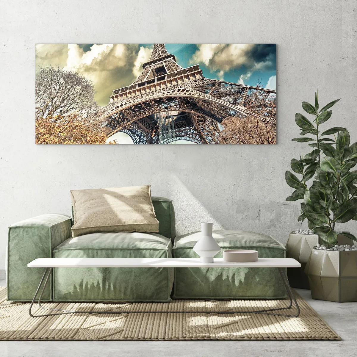 Billede på glas - Og i efteråret i Paris... - 90x30 cm
