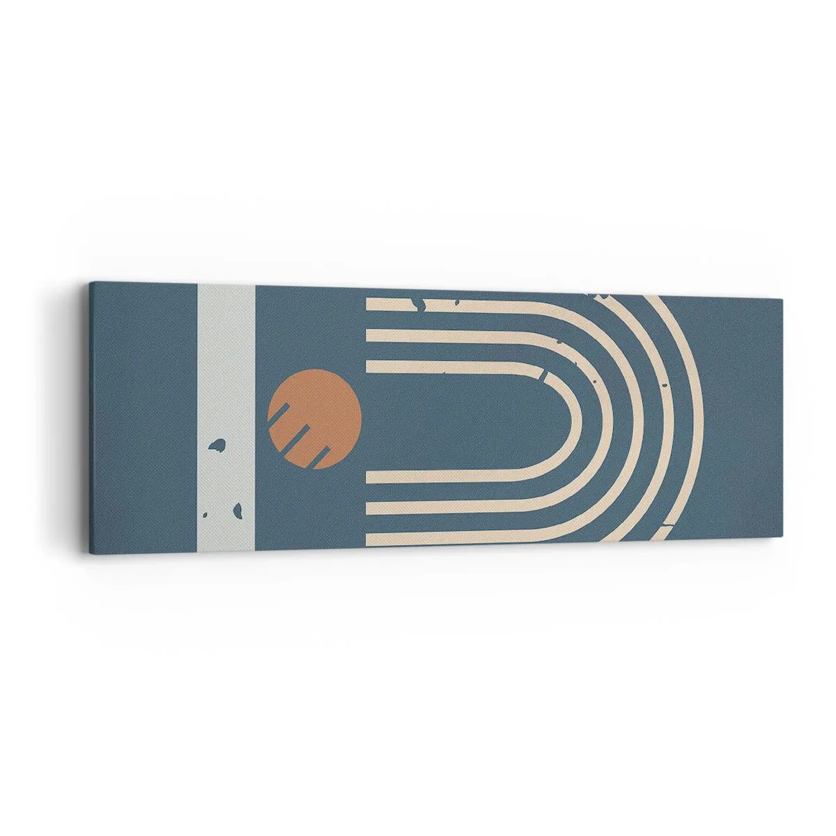 Lærredstryk - Billede på lærred - Geometri på granatæble - 90x30 cm