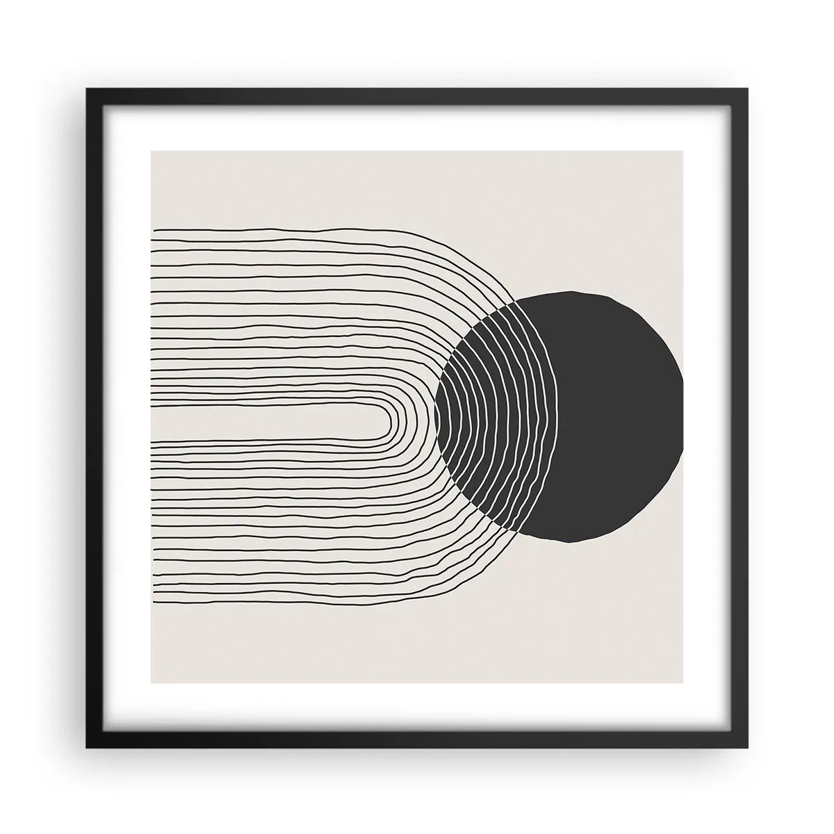 Plakat i sort ramme - Rystende og selvsikker - 50x50 cm