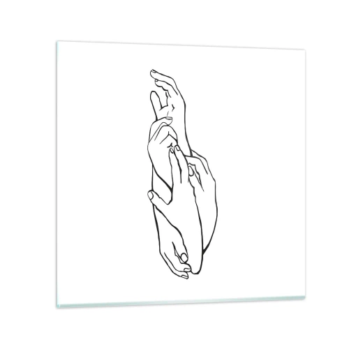 Billede på glas - God berøring - 30x30 cm