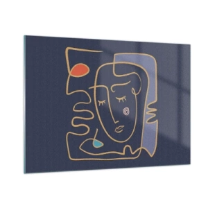 Billede på glas - I drømmerier - 100x70 cm