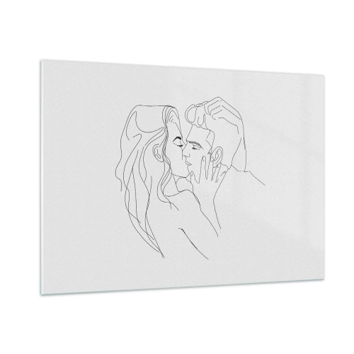 Billede på glas - I samme linje - 100x70 cm