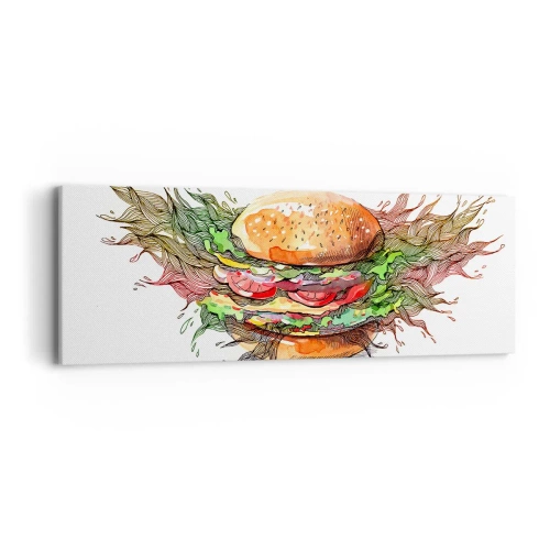 Lærredstryk - Billede på lærred - Varm fristelse - 90x30 cm