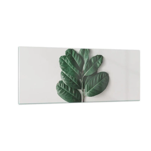 Billede på glas - Tegning af selve naturen - 100x40 cm