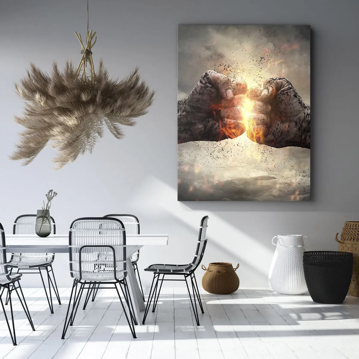 Lærredstryk - Billede på lærred - Stå op til kamp - 50x70 cm