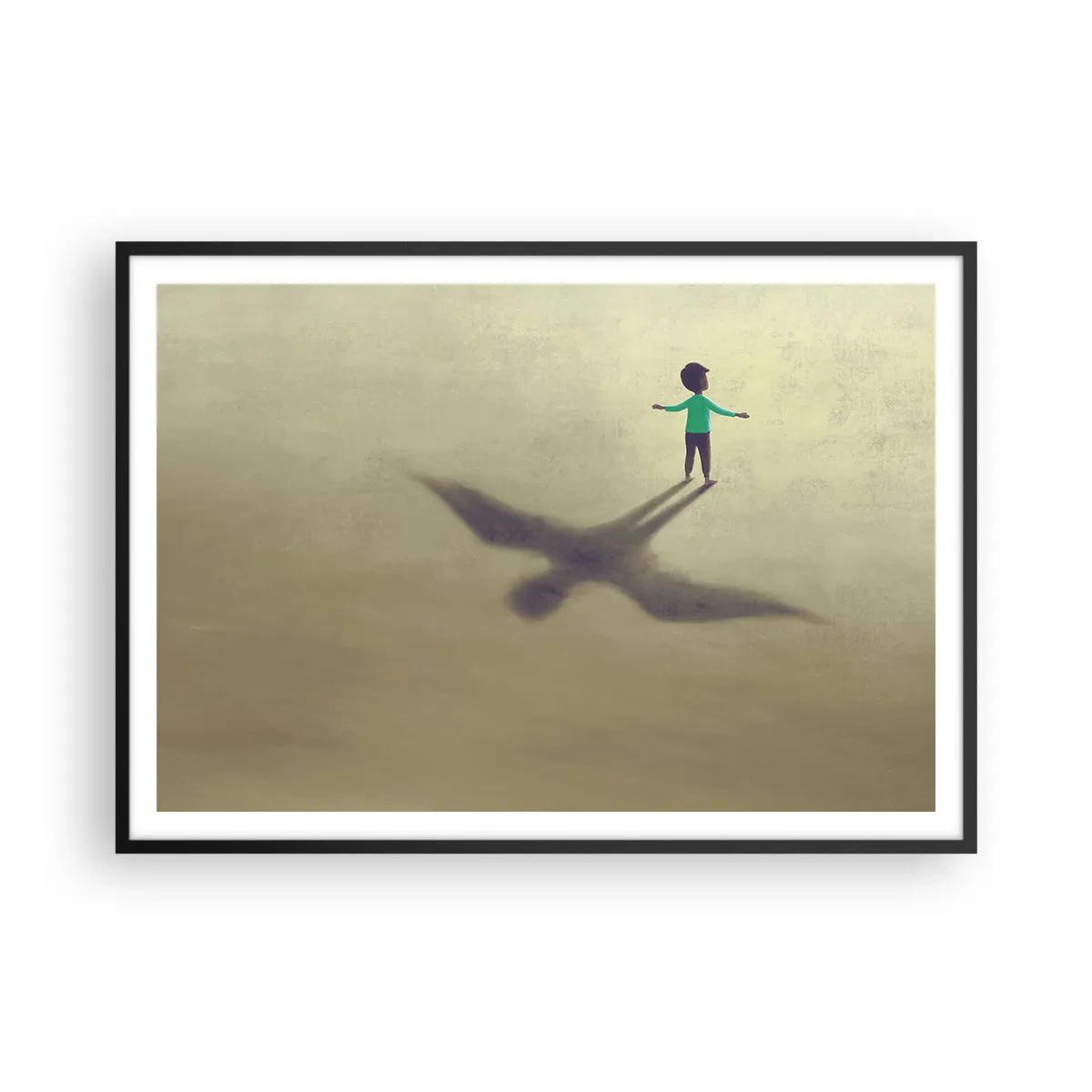 Plakat i sort ramme - Fremtidens helt - 100x70 cm