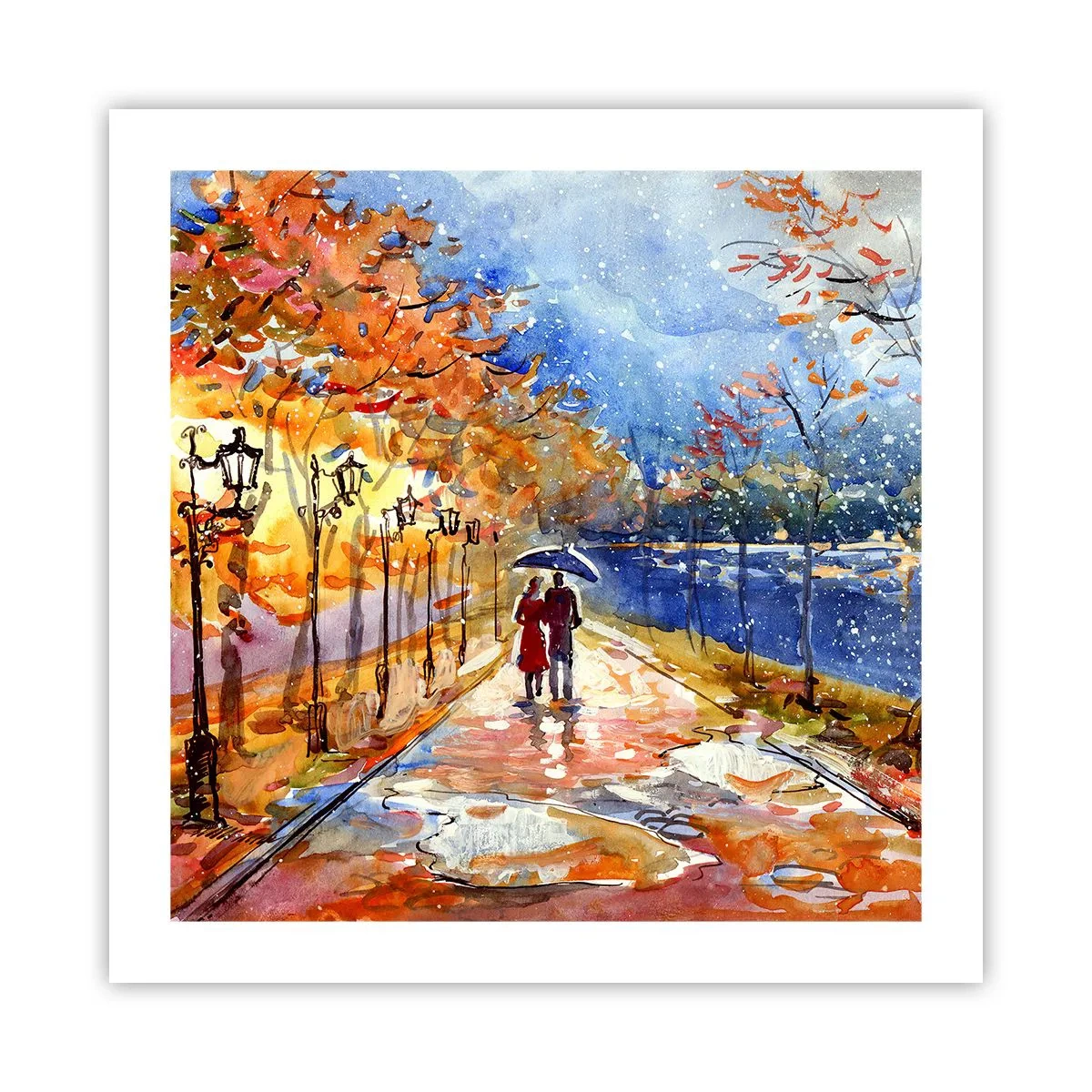 Plakat - Sammen indtil tidsfristen - 50x50 cm