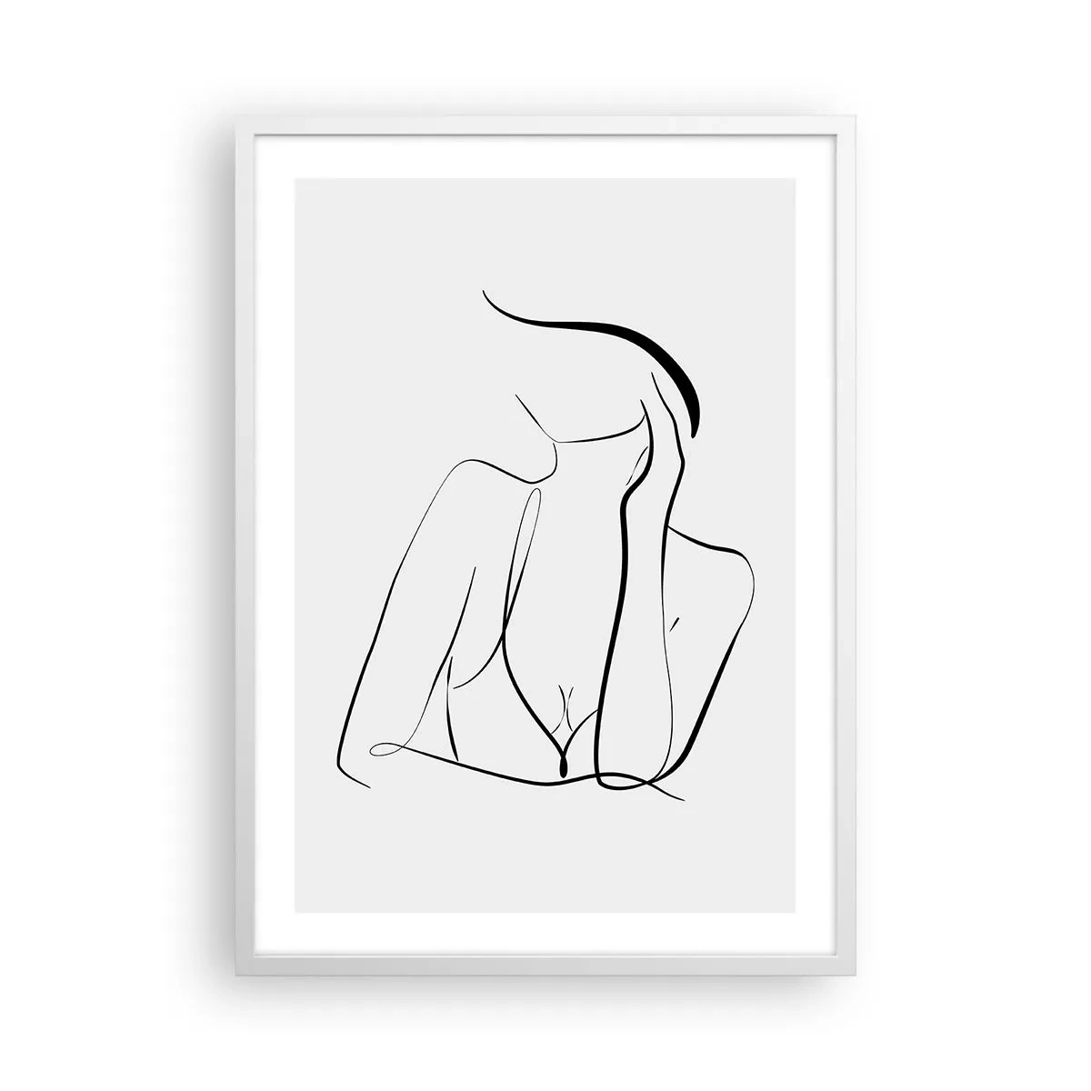 Plakat i hvid ramme - På bølgen af en drøm - 50x70 cm