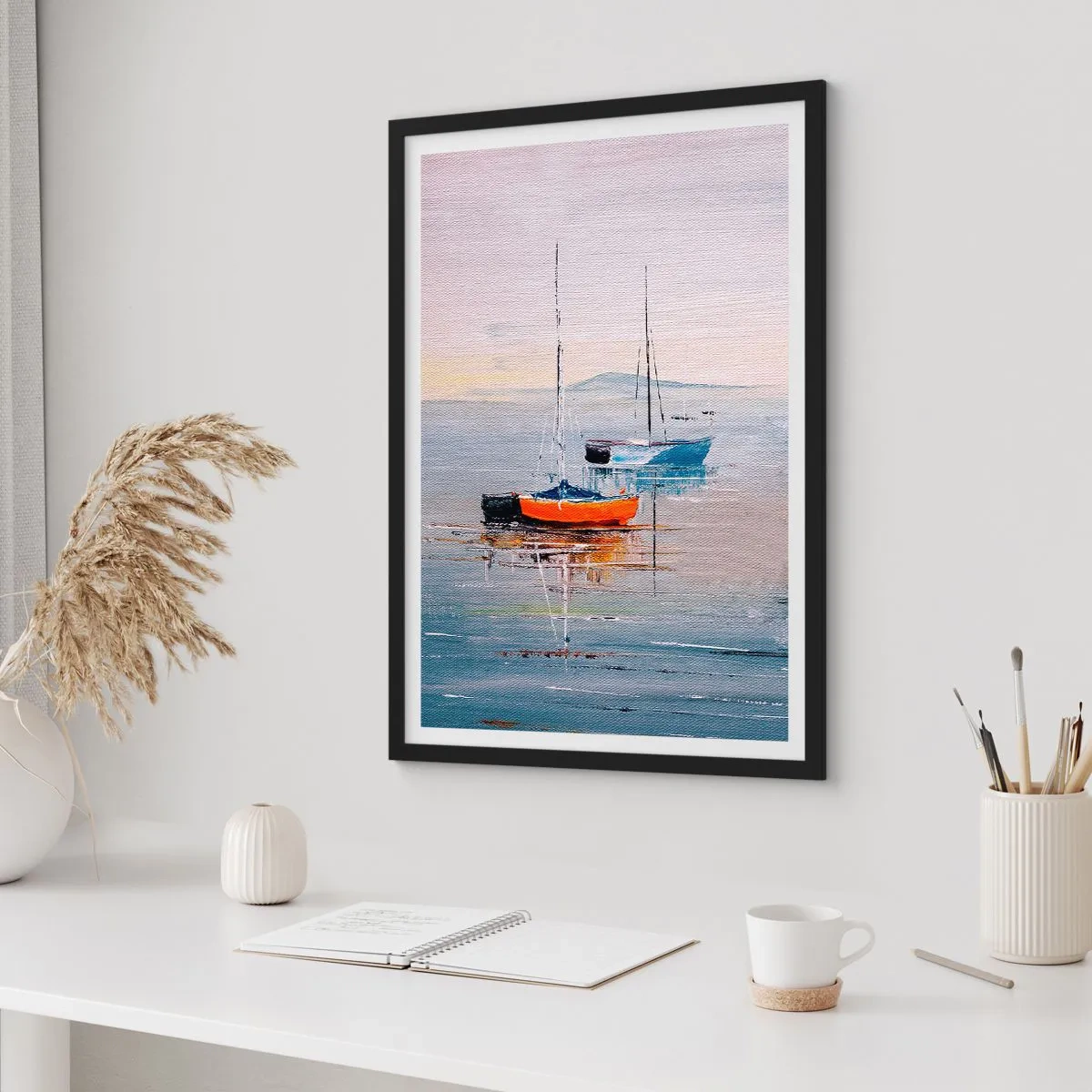 Plakat i sort ramme - Et velfortjent hvil - 40x50 cm