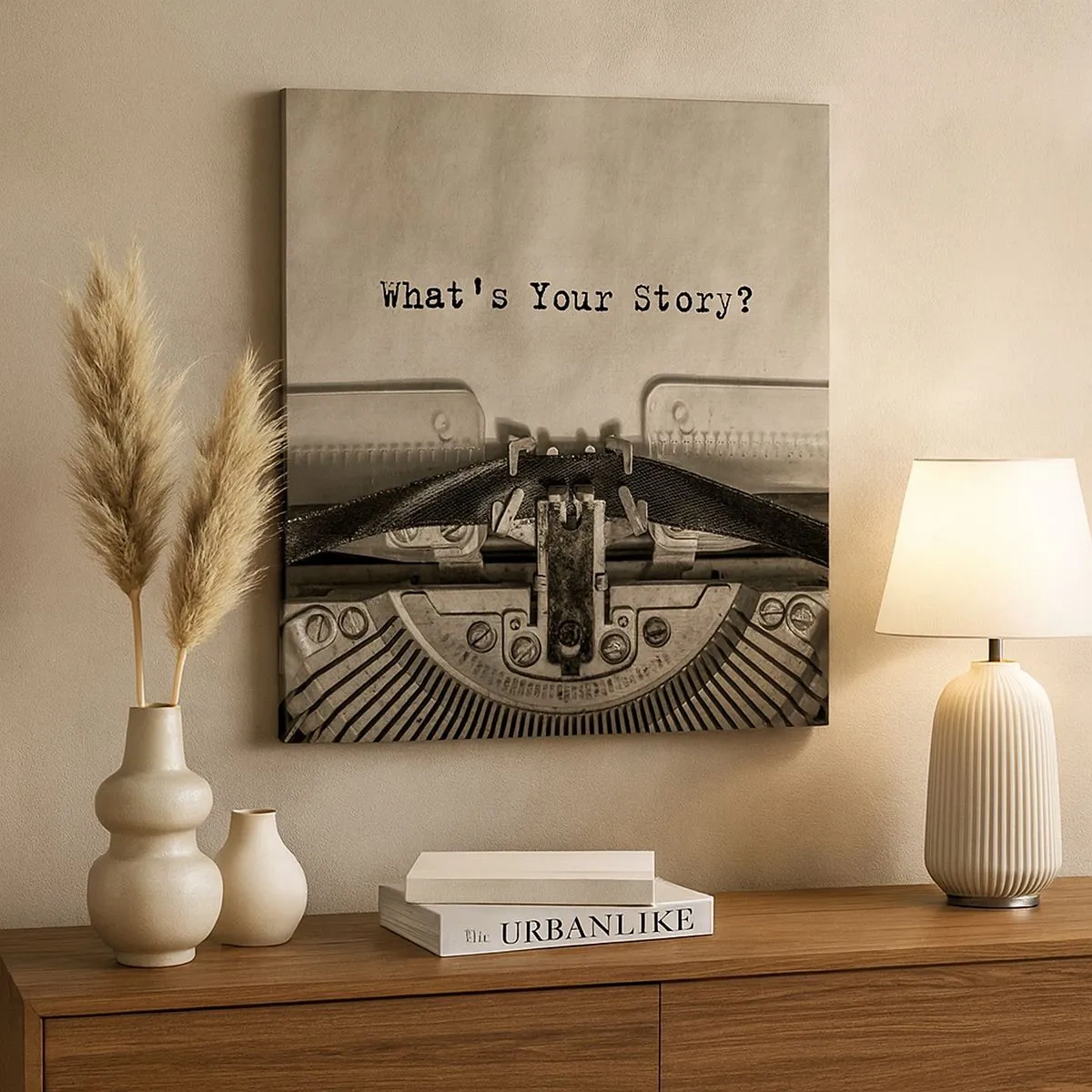 Lærredstryk - Billede på lærred - Fortæl mig - 30x30 cm