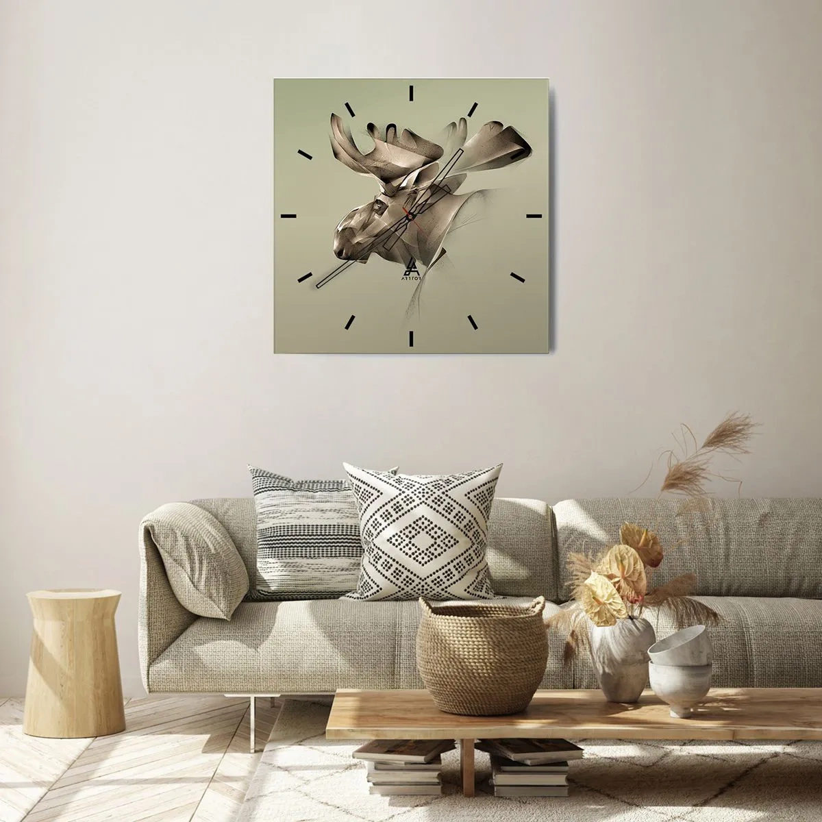 Vægur, Uret - Den blide kraft af ro - 40x40 cm