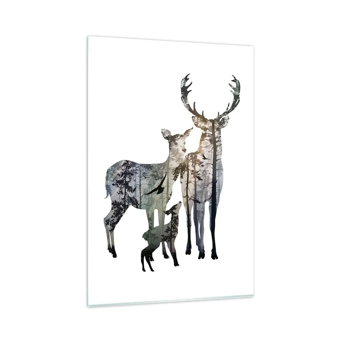 Billede på glas - Familiefoto - 80x120 cm