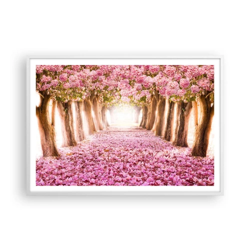 Plakat i hvid ramme - Vejen til paradis - 100x70 cm