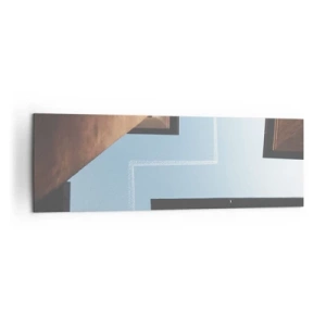 Lærredstryk - Billede på lærred - Over den urbane labyrint - 160x50 cm