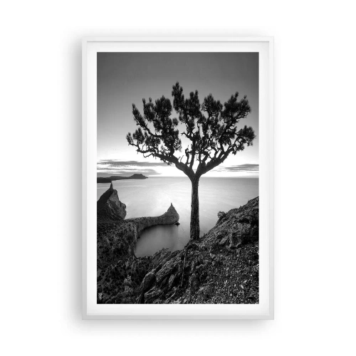 Plakat i hvid ramme - Fred hele vejen til horisonten - 61x91 cm