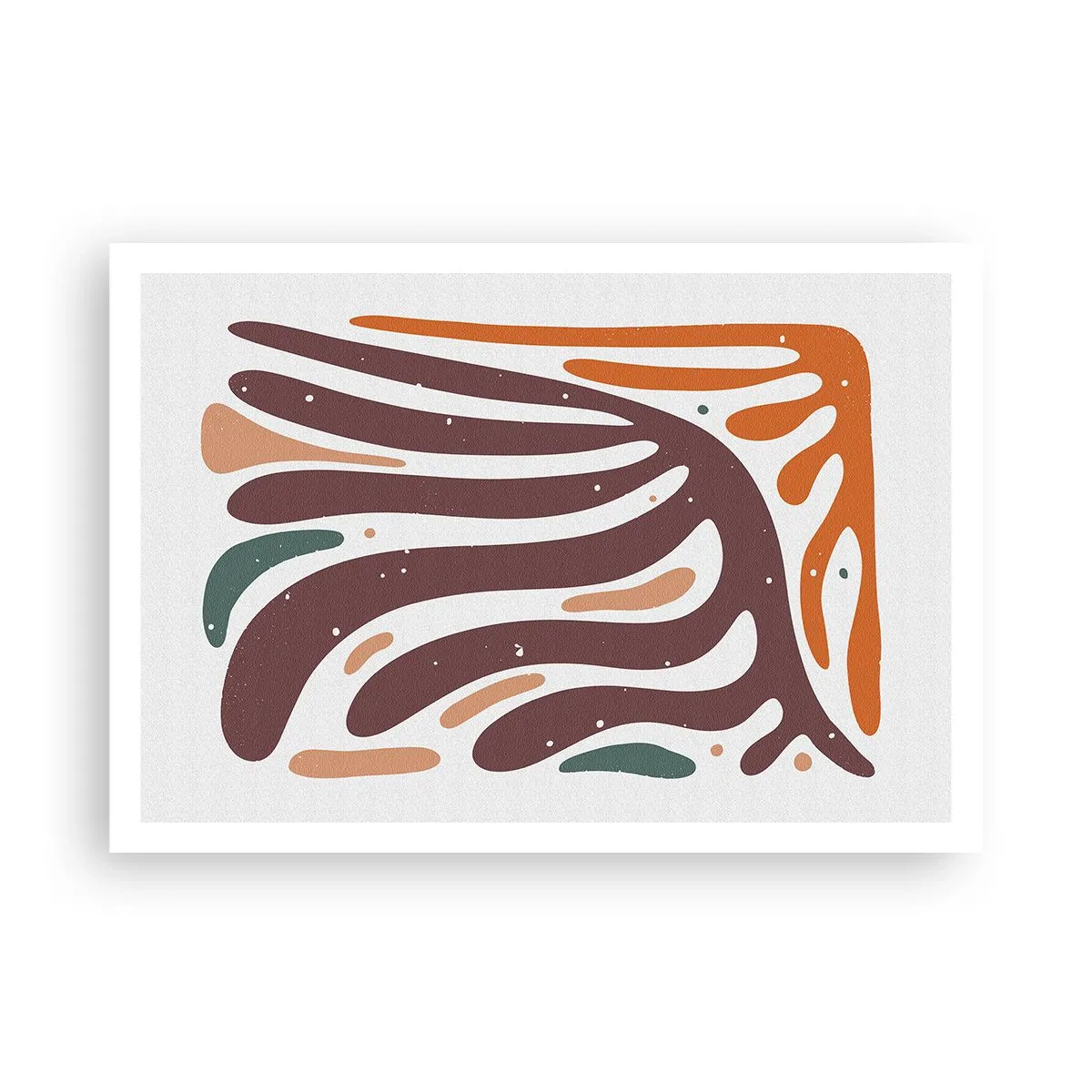 Plakat - Strålende organisk komposition - 100x70 cm