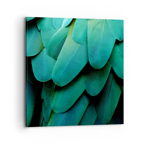 Lærredstryk - Billede på lærred - Papegøjenaturens præcision - 70x70 cm