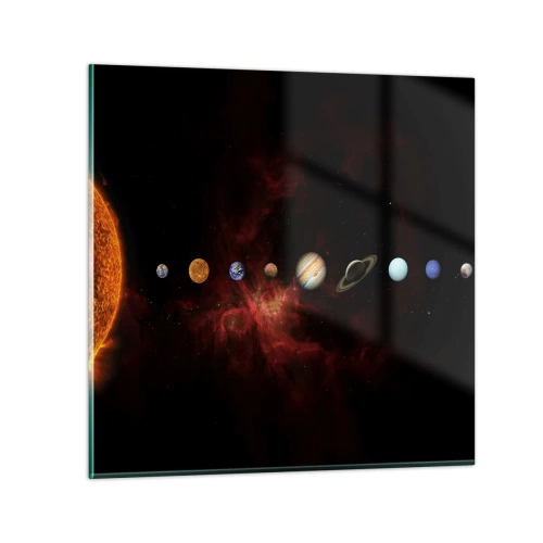 Billede på glas - Vores nabolag - 60x60 cm